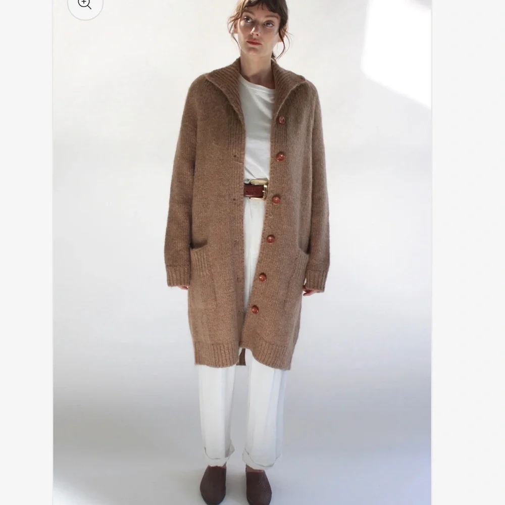Na Nin Martie Knitted Suri Alpaca Sweater Coat - Picture 3 of 8